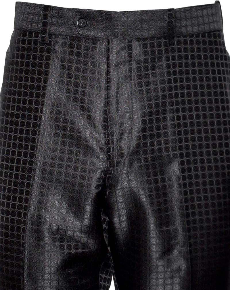 Black Men's Pants with Pattern
