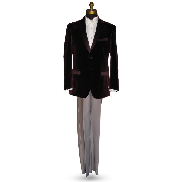 Plum Velvet Tuxedo Jacket