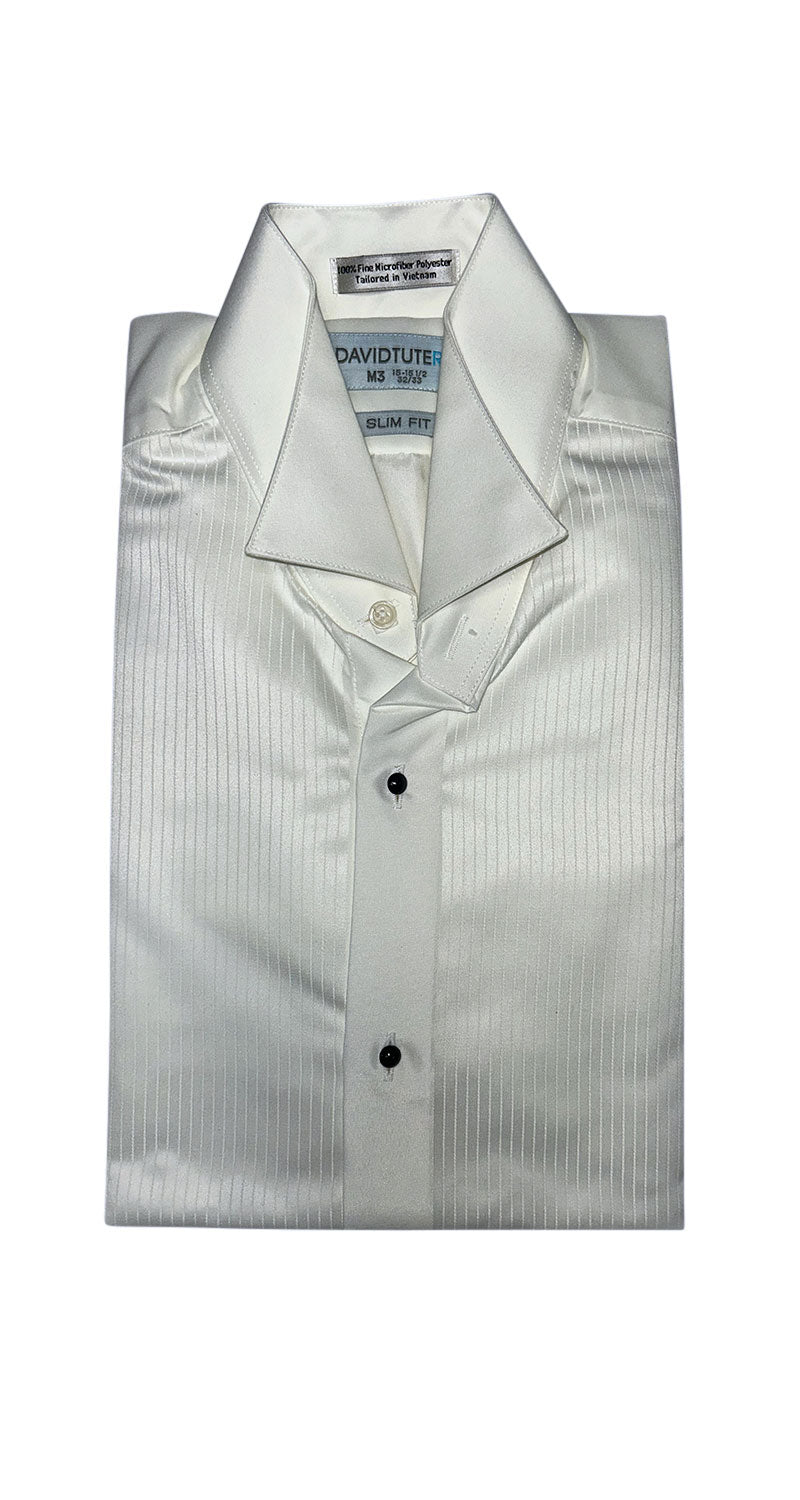 Off-White Tuxedo Shirt by David Tutera