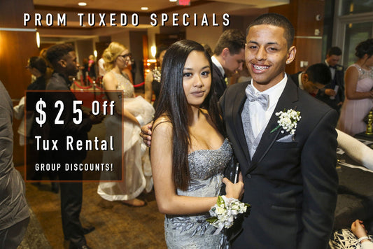 Prom Tuxedo & Suit Rental $25 OFF