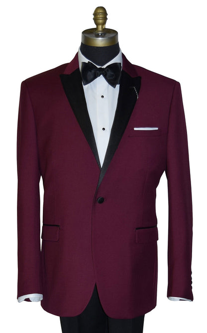 Burgundy Tuxedo with Black Pants