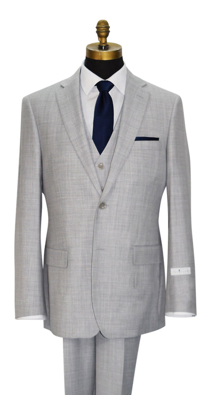 Light Gray Men's 2-Piece Suit - Vest Optional