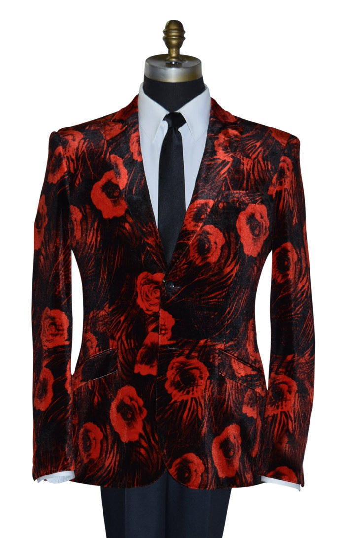 Velvet Red Tuxedo Ensemble#