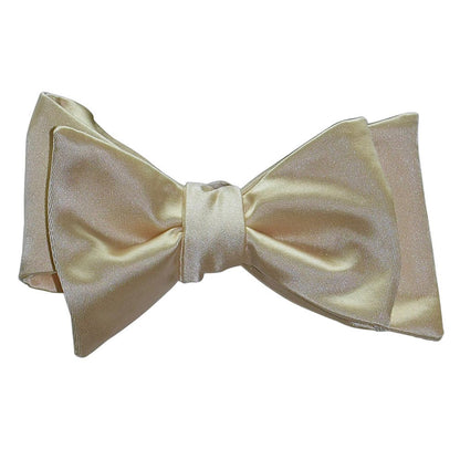 Champagne Bow Tie and Pocket Hankie -SELF TIE #