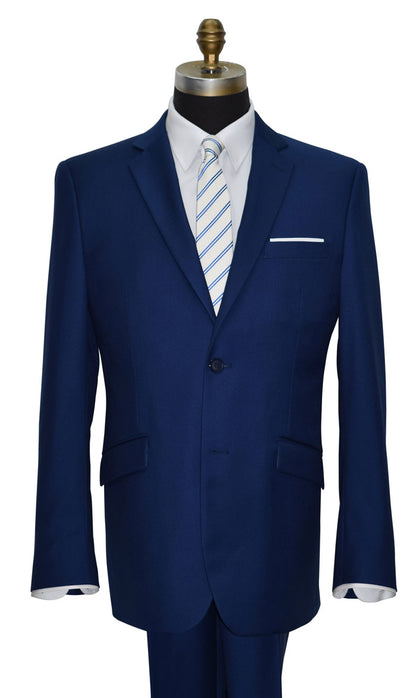 Indigo Blue Mens 3-Piece Slim Fit Suit