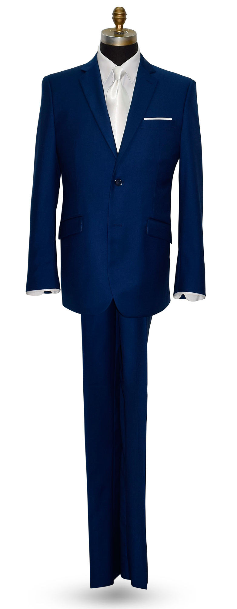 Indigo Blue Mens 3-Piece Slim Fit Suit