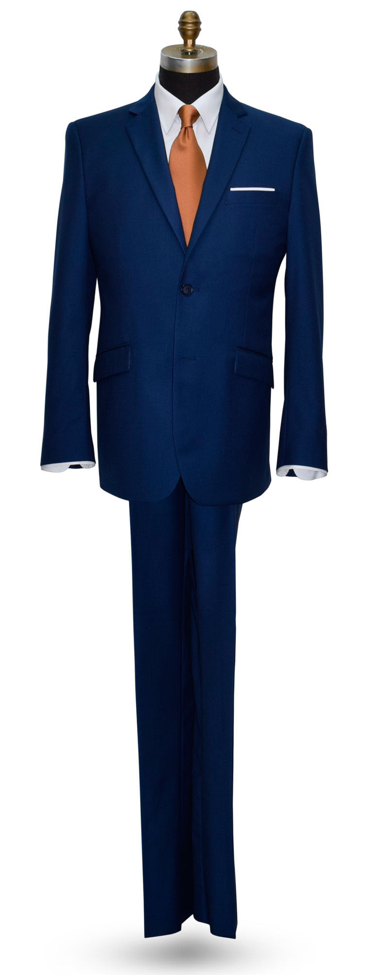 Indigo Blue Mens 3-Piece Slim Fit Suit