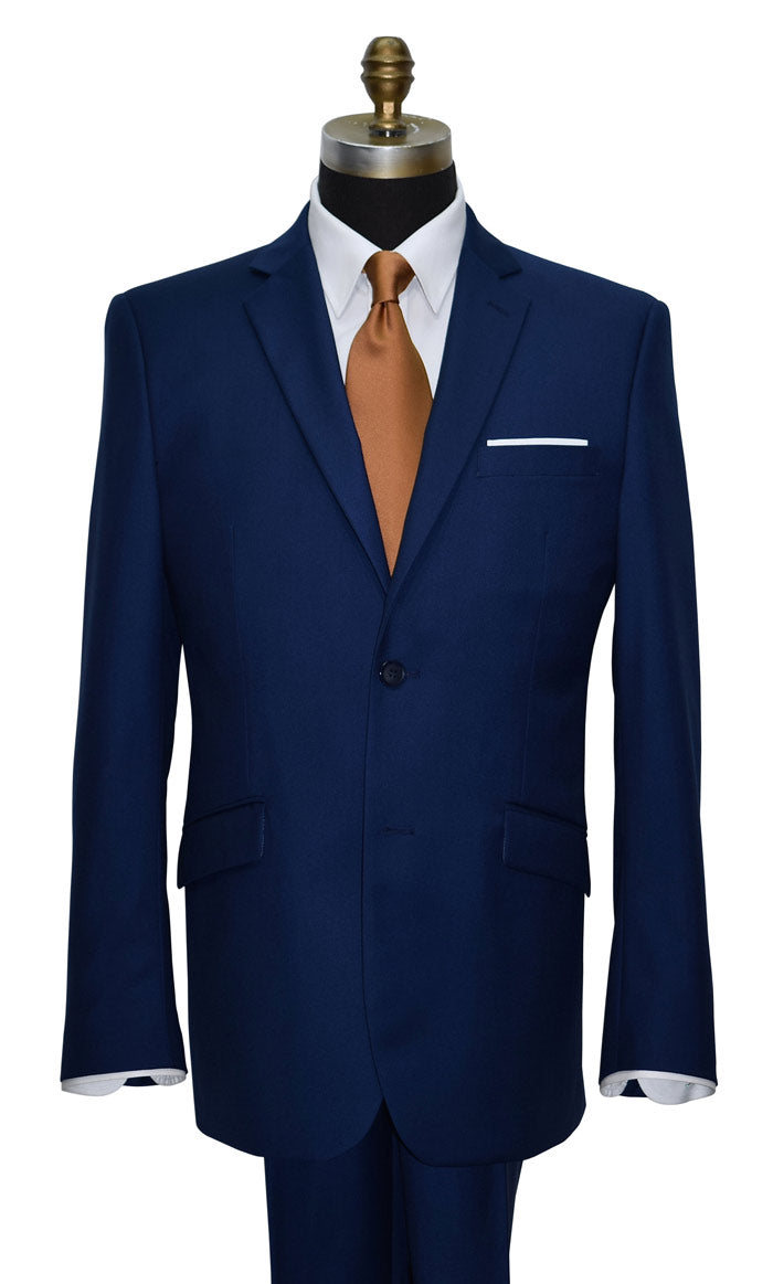 Indigo Blue Mens 3-Piece Slim Fit Suit