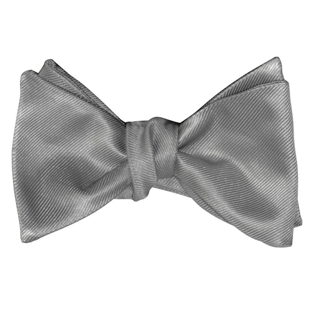 oonlight gray "tie-yourself" bow tie on a white background