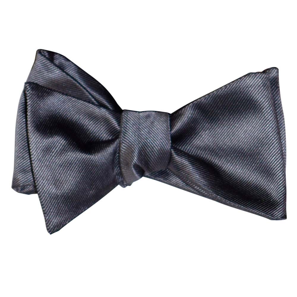 charcoal "tie-yourself" bowtie against a white background