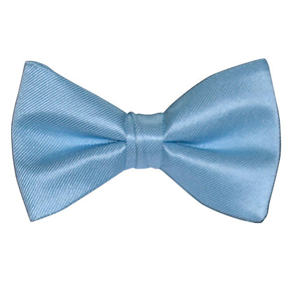 capri-blue pre-tied bow tie on a white background
