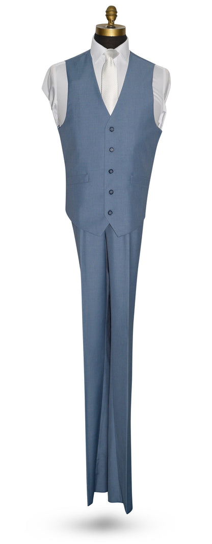Blue Mens 3-Piece Suit (Vest Optional)