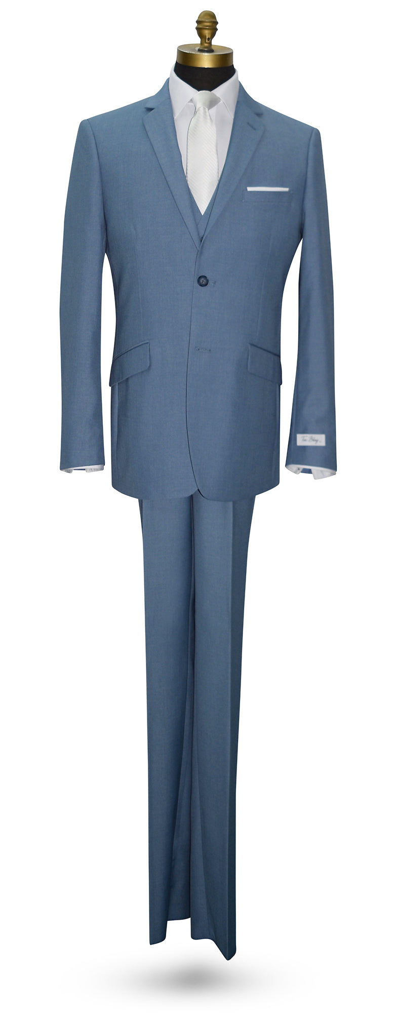 Blue Mens 3-Piece Suit (Vest Optional)