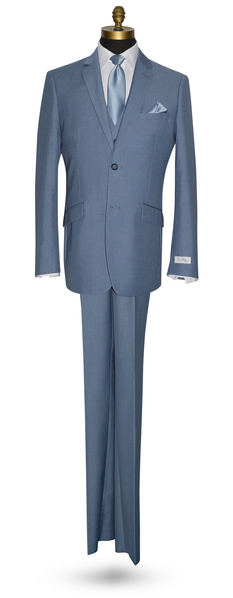 Blue Mens 3-Piece Suit (Vest Optional)