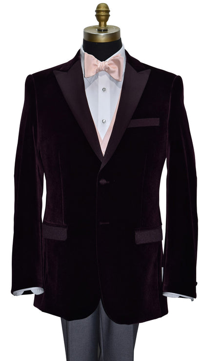 Plum Velvet Tuxedo Jacket