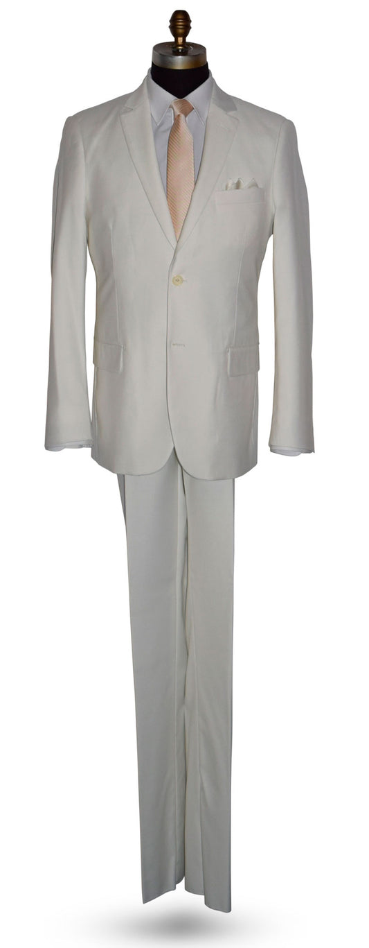 life size mannequin wearing an Off-White Men's 2  Piece Suit with a champagne colored necktie