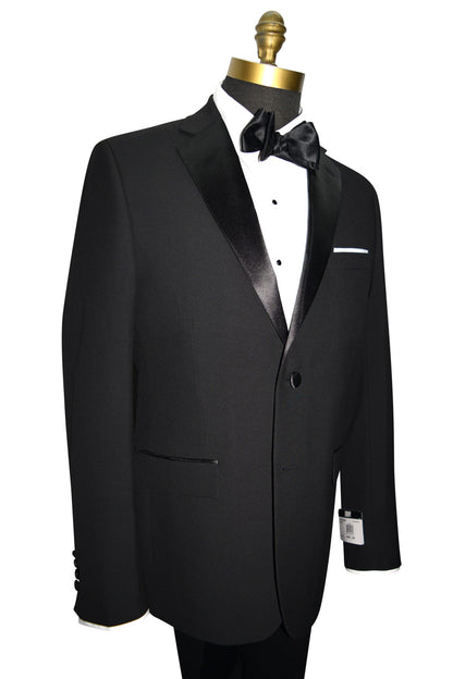 DKNY Black 2 Button Notch Lapel Slim Fit Tuxedo