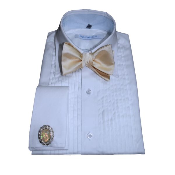 Champagne Bow Tie and Pocket Hankie -SELF TIE #