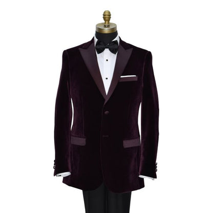 Plum Velvet Tuxedo Jacket