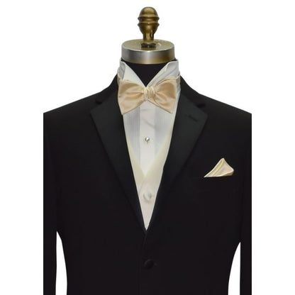 Champagne Bow Tie and Pocket Hankie -SELF TIE #