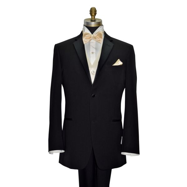 Champagne Bow Tie and Pocket Hankie -SELF TIE #
