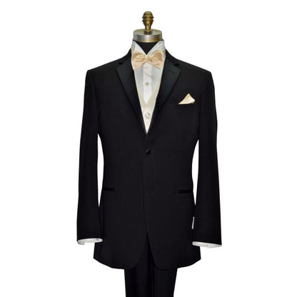 Champagne Bow Tie and Pocket Hankie -SELF TIE #