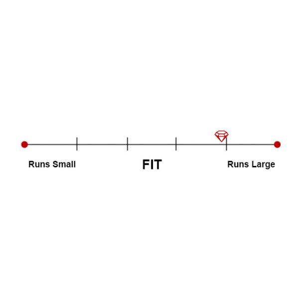 fitment scale indicting this style fits a little big