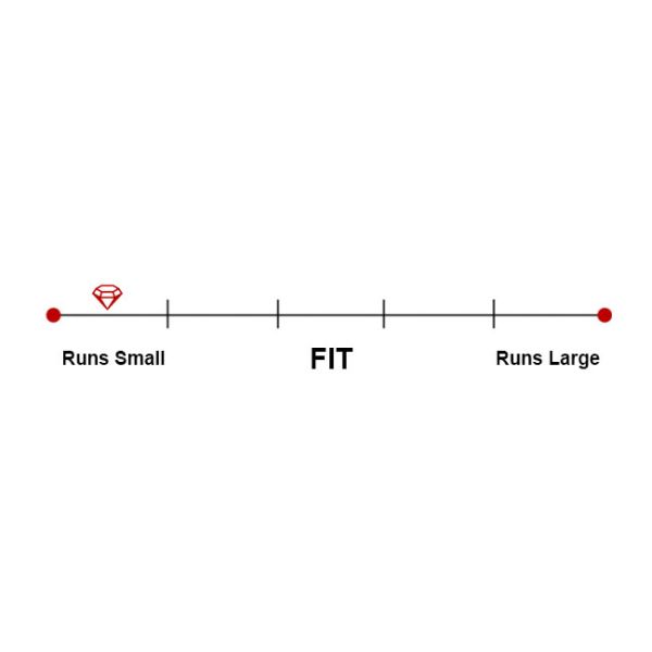 fitment scale indicating this suits fits small