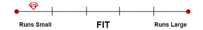 fitting scale indicating this style runs small