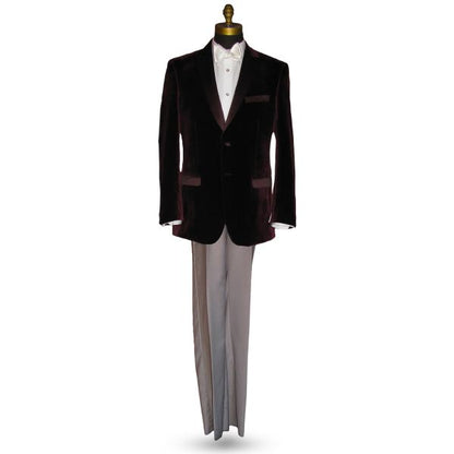 Plum Velvet Tuxedo Jacket