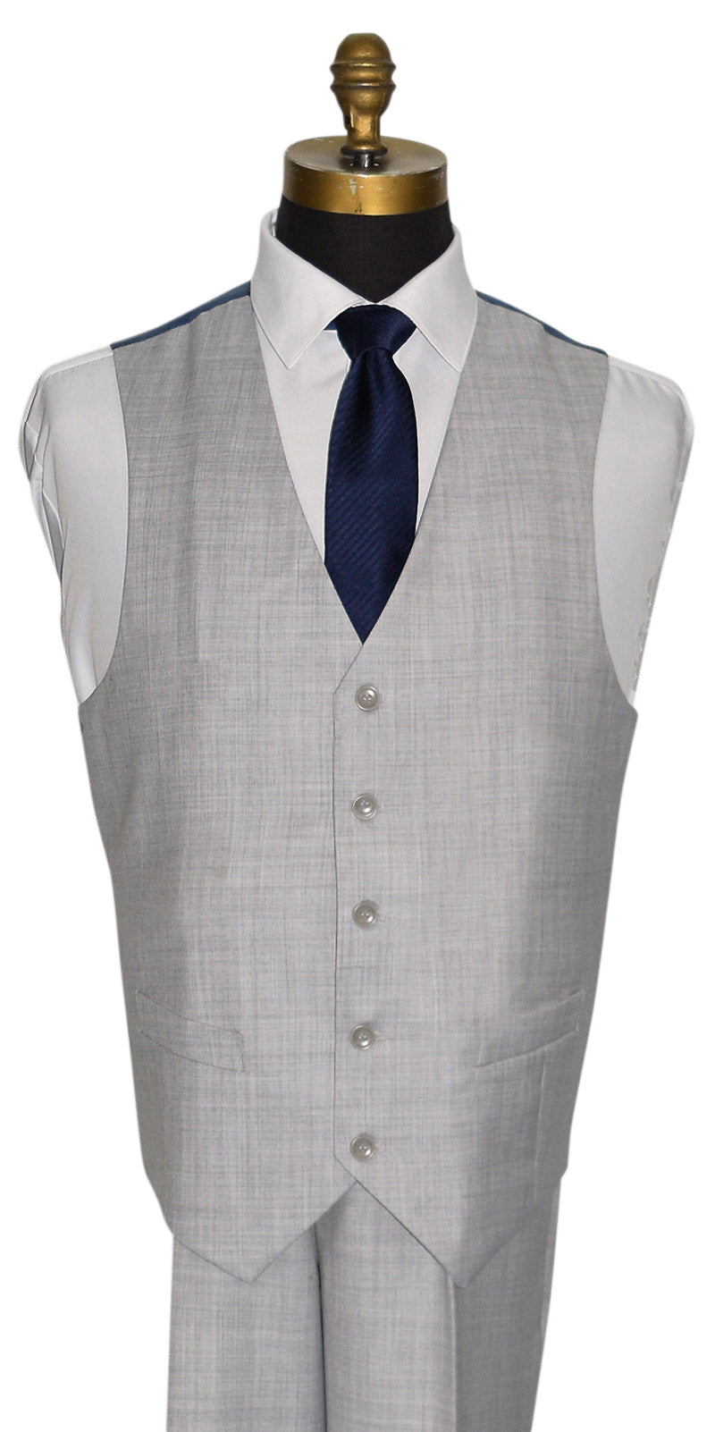 Light Gray Men's 2-Piece Suit - Vest Optional