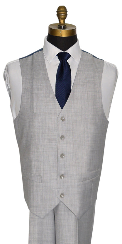 Light Gray Men's 2-Piece Suit - Vest Optional