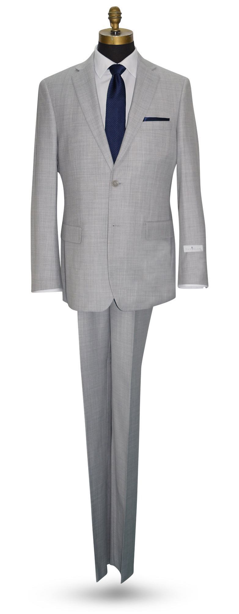 Light Gray Men's 2-Piece Suit - Vest Optional
