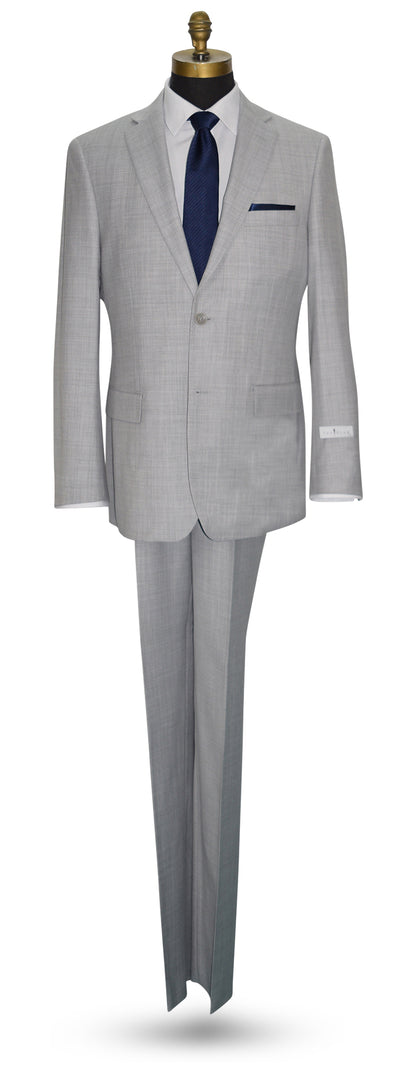 Light Gray Men's 2-Piece Suit - Vest Optional
