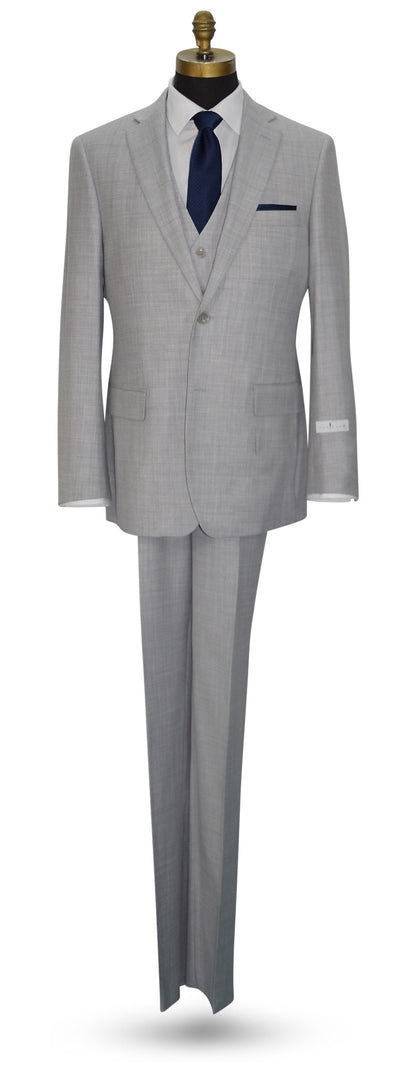 Light Gray Men's 2-Piece Suit - Vest Optional