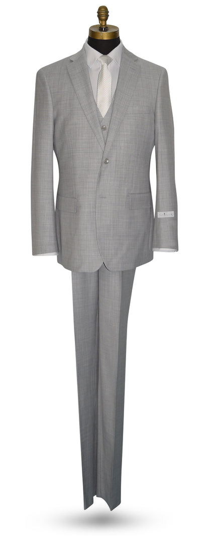 Light Gray Men's 2-Piece Suit - Vest Optional