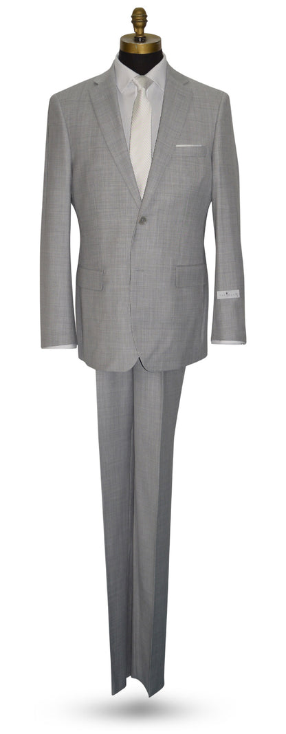 Light Gray Men's 2-Piece Suit - Vest Optional