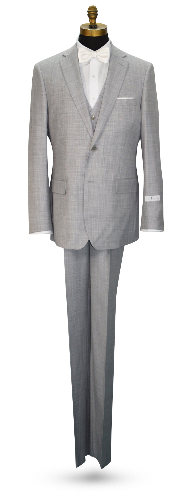 Light Gray Men's 2-Piece Suit - Vest Optional
