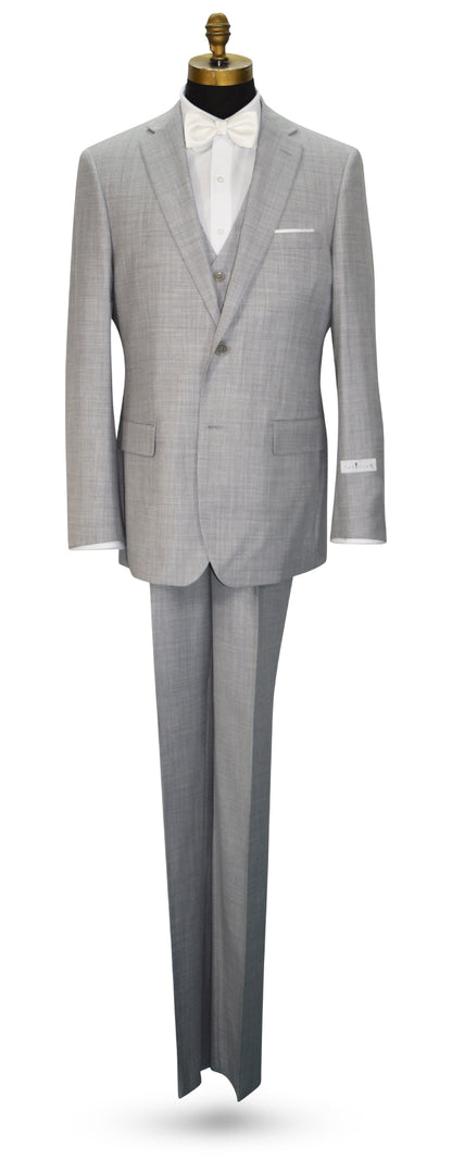 Light Gray Men's 2-Piece Suit - Vest Optional