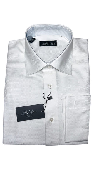 white club collar dress shirt Pearl White Twill Pima Cotton Shirt
