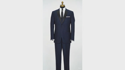 Navy-Blue Peak Lapel Tuxedo Rental