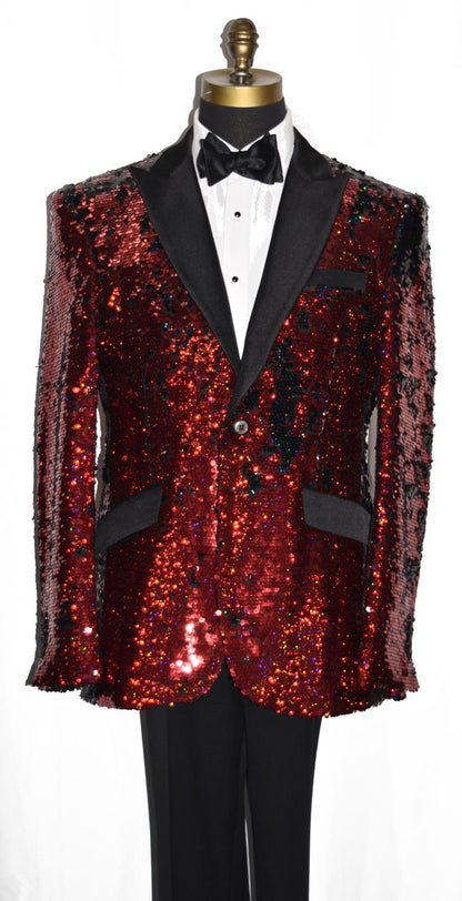 Red Sequins Tuxedo$@