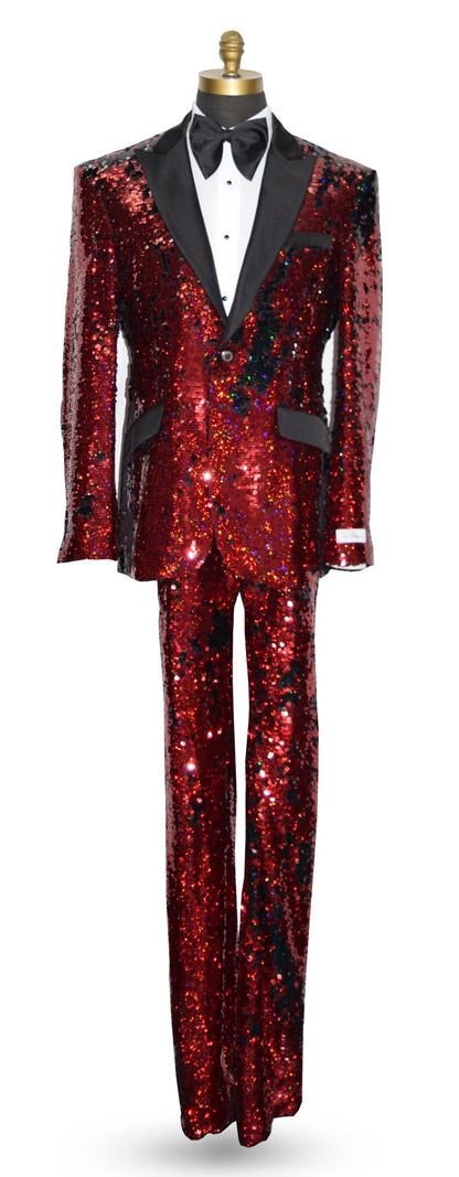 Red Sequins Tuxedo$@