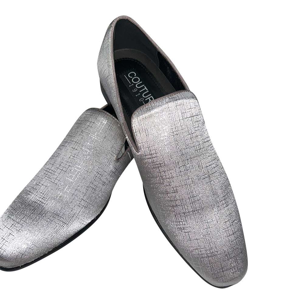 Silver-Gray Slip-On Shoes for Men Silver-Gray Slip-On Shoes for Men