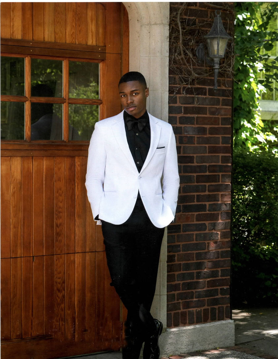 White Slim-Fit Notch Lapel Tuxedo