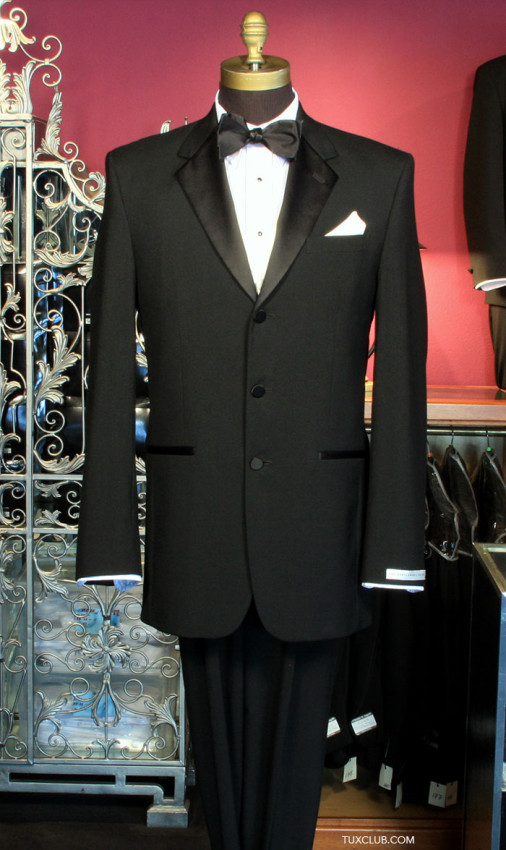 3 Button Notch Lapel with Deluxe Satin Bow Tie - Tux Shop | Tuxedo ...