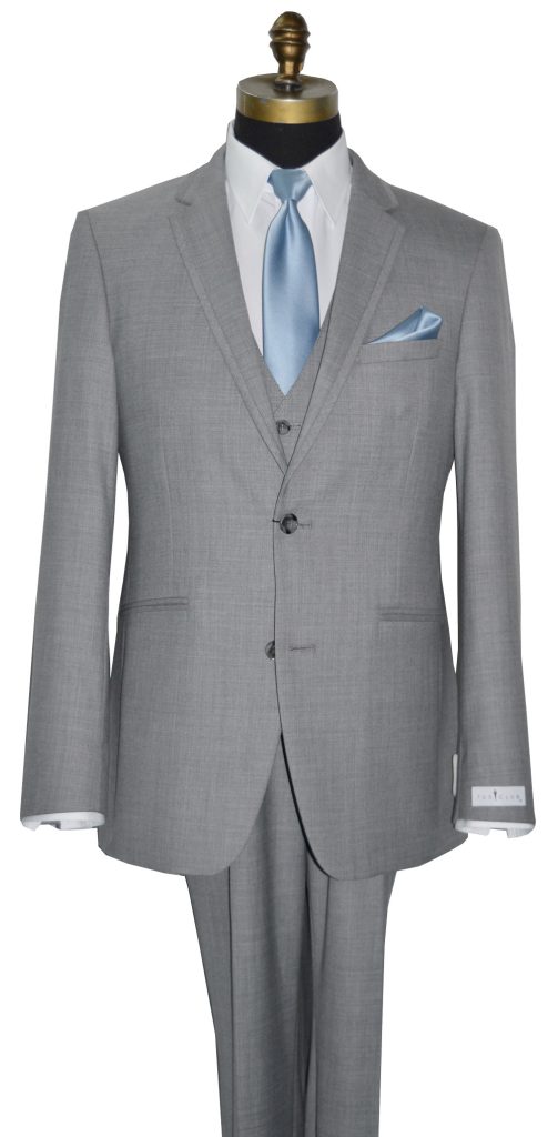 Linen Gray Suit by Allure Bridals