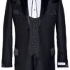 Western Tuxedo Black Long Coat