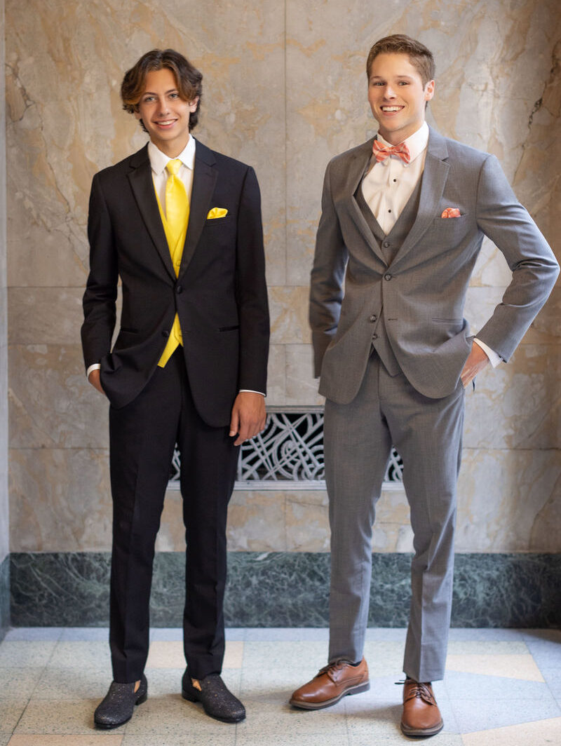 Prom Tuxedos and Suits for school dances and formal events