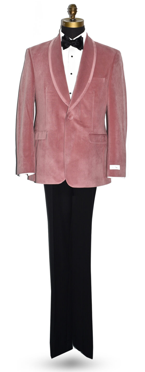 Dusty Rose Velvet Dinner Jacket - Tux Shop | Tuxedo Rentals | Suit ...